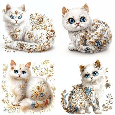 5d Diamond Painting Full Drill Square/Round Cat Diamond Embroidery Animal Handmade Gift Decor For Home