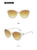 Women's Retro Cat Eye UV Protection Sunglasses with Metal Temple Hollow-out Design