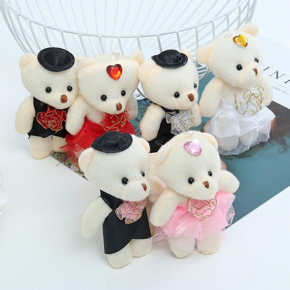 12pcs/bag Plush Animal Bear Plush Foam Toys Plush Doll Cartoon Bouquet Doll  Girl Birthday Gift