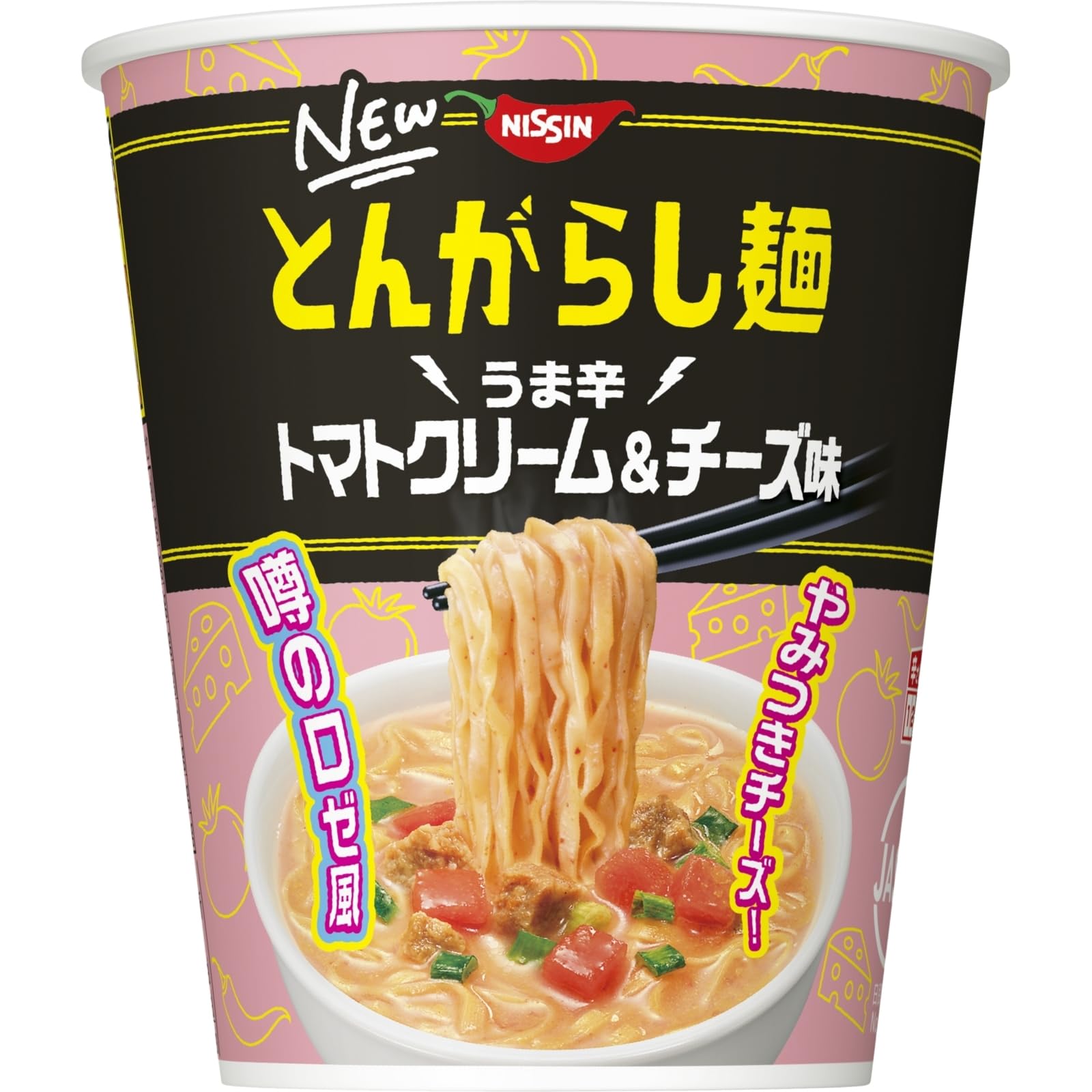 

Nissin Foods Nissin Лапша Тогараши, Вкус острого томатно-сливочного соуса и сыра [Знаменитый вкус Розе, Захватывающий сырный], Чашка лапши, 67 г x 12 упаковок