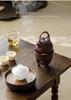 Guanlan Retro Chinese Coarse Pottery Tea Stove Set with Handle for Outdoor Camping