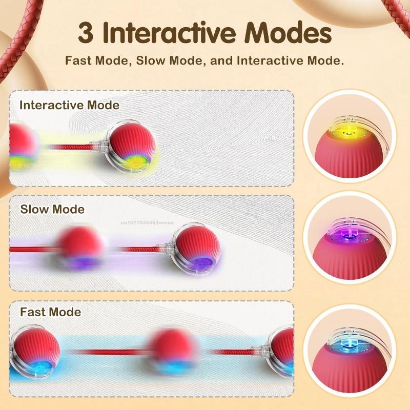Διαδραστική Μπάλα για Γάτες Εκπαίδευση Αυτοκινούμενη Γατάκι Ηλεκτρική Μπάλα Γάτας Παιχνίδια Ηλεκτρονική Αυτόματη Κυλιόμενη Μαγική Μπάλα Παιχνίδια για Γάτα