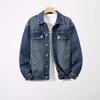 Men's High-Quality Classic Blue Denim Jacket - Autumn/Winter Collection