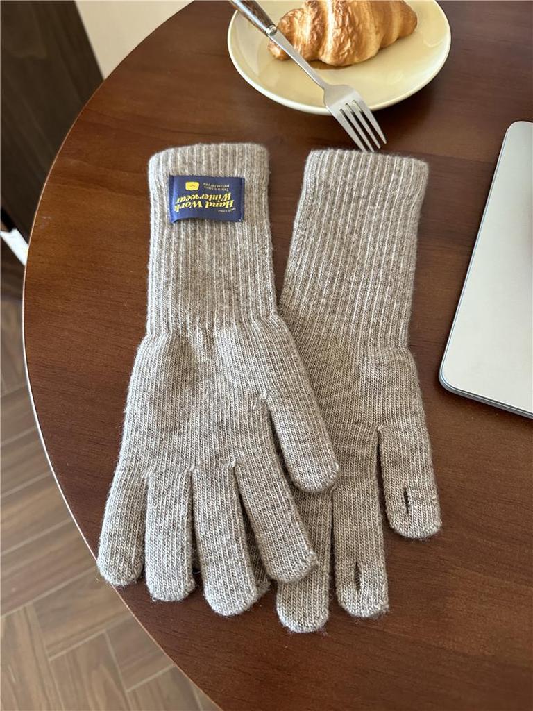 Lange gestrickte Fingerlose Touchscreen-Handschuhe mit verlängertem Handgelenkwärmer für Herbst & Winter