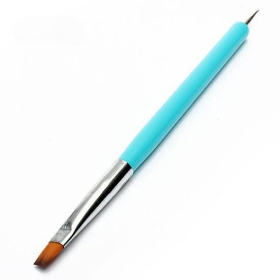 Dual Function Nail Art Pen Painting Dotting Acrylic UV Gel Polish Brush Manicure Liner Tool