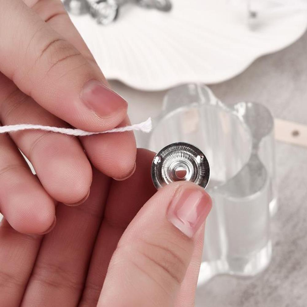 Convenient 500Pcs Candle Wicks Holders with Iron Base for DIY Projects