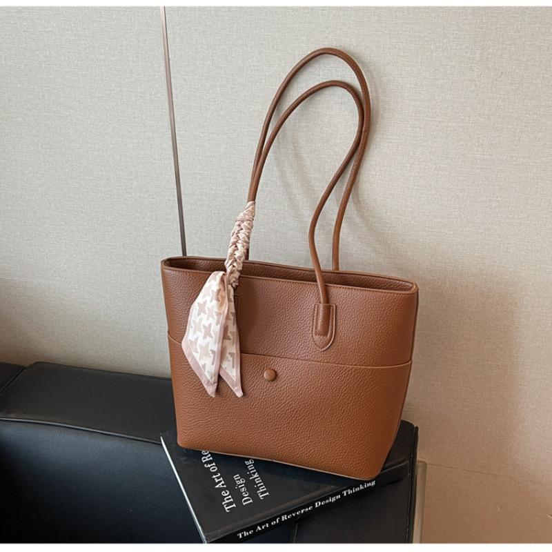 Large Capacity Tote Bag Women's New Retro Casual Handbag Versatile Fashion Commuter Shoulder Bag
