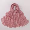 Shimmer Beads Malaysia Shawl Scarf Rhinestone Soft Head Wrap Imitation Pearl Chiffon Hijab  Women