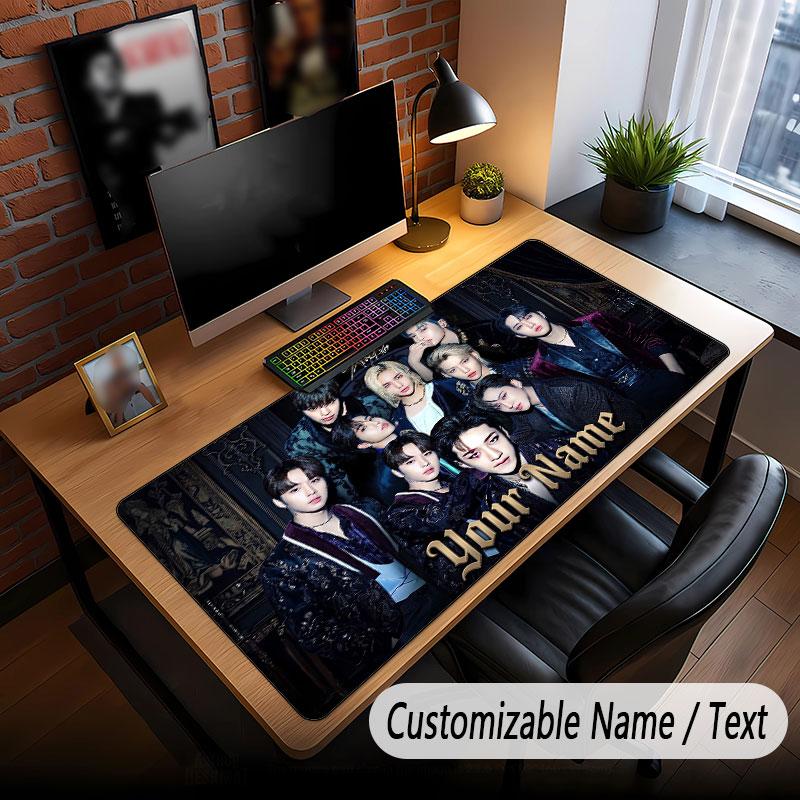 Custom Name Extended Mouse Pad,Stray Kids Gaming Desk Mat For Home Office Desktop Decor
