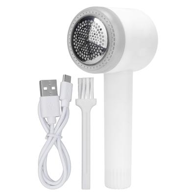 Removedor de Fiapos Elétrico Carregamento USB Portátil 2 em 1 Removedor de Bolinhas de Tecido Aparador de Fiapos para Uso Doméstico Branco