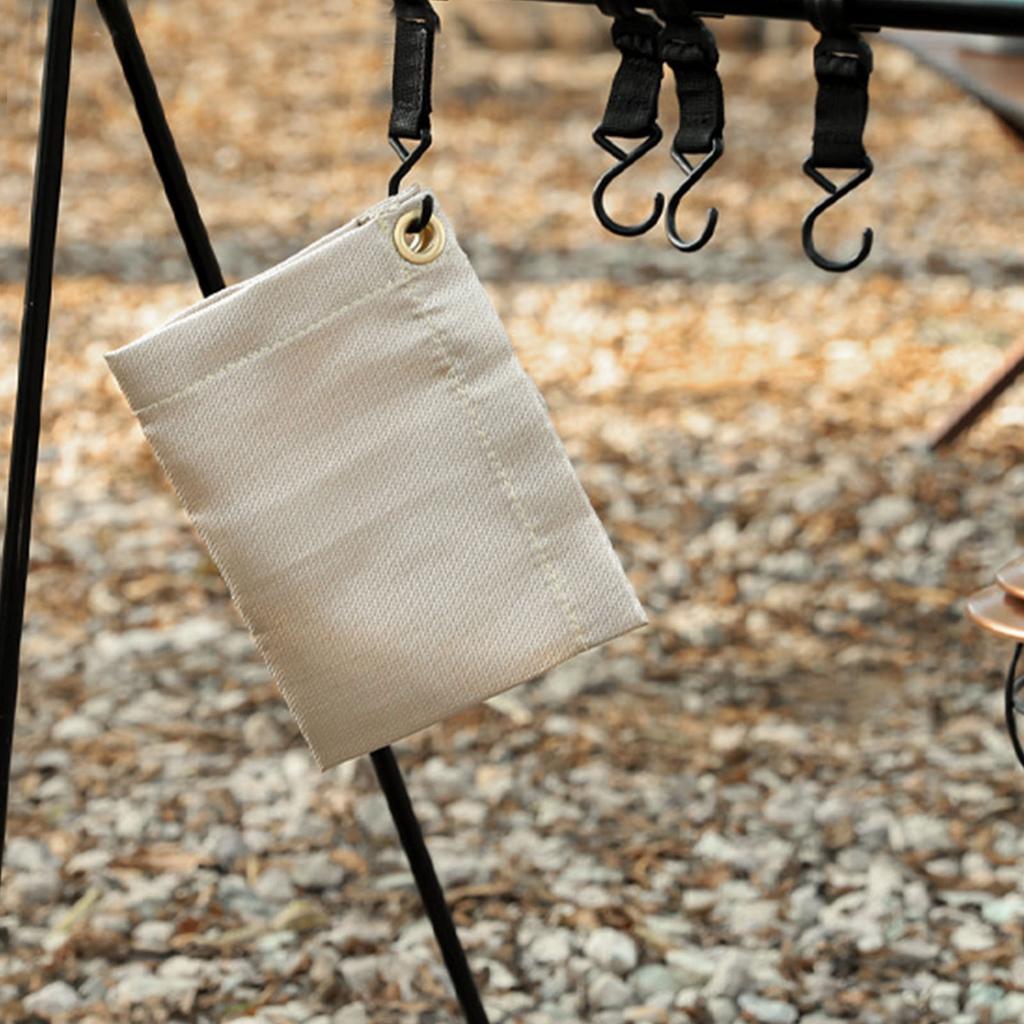 Fire Pit Mat Fiberglass Fireproof High Temperature Resistant Foldable Stove Grill Mat Blanket for Outdoor Camping Khaki