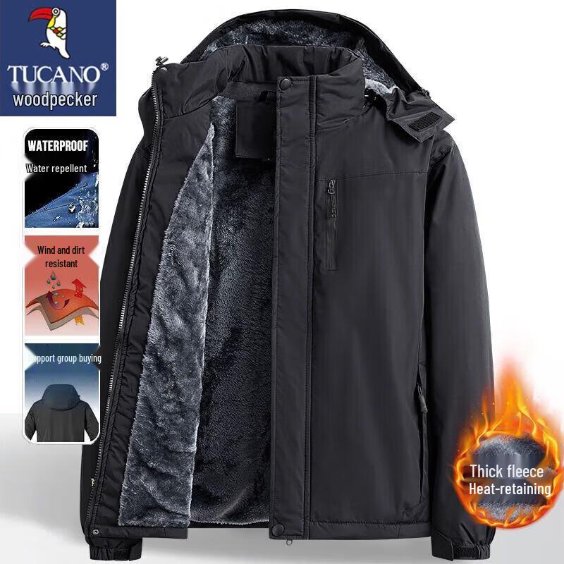 

TUCANO Men s Windproof Thermal Fleece-Lined Outdoor Jacket L