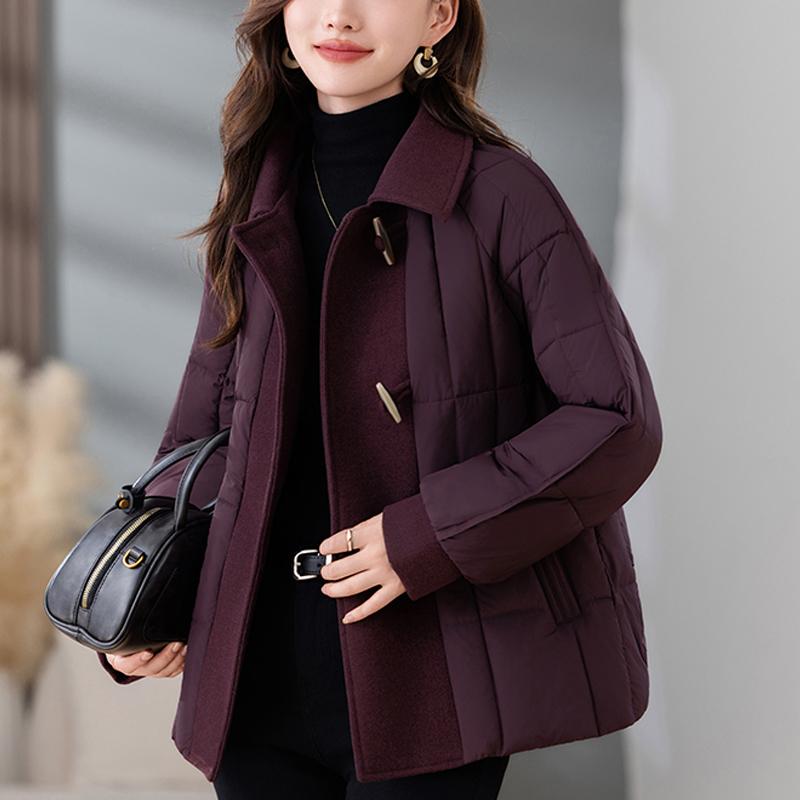 Middle Age Woman Winter Coats Plus Size Elegant Loose Thick Warm Parkas Female Jacket