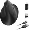 Quiet Bluetooth 3 6 and Lightweight Bluetooth Dual Wired Mouse with 6 Offset USB Ergonomic Design for Remote Office 6 Lightweight and Compatible with