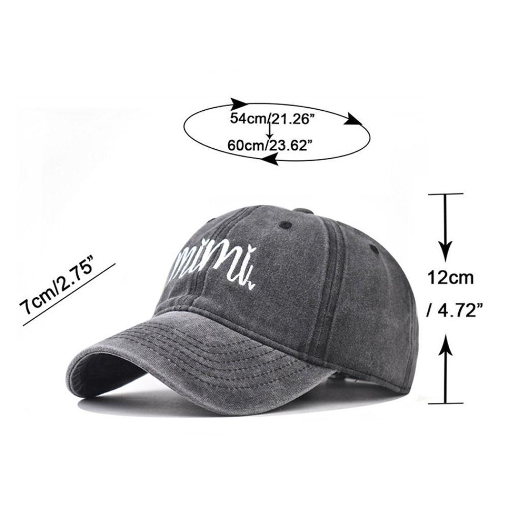 Vintage Mimi Letter Embroidery Caps Adjustable Baseball Cap Fashion Sport Visors Cap