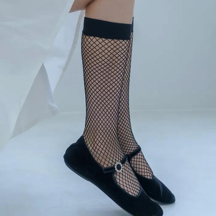 [Gift Wrapping] Eileen Mesh Knee Socks 2 Colors