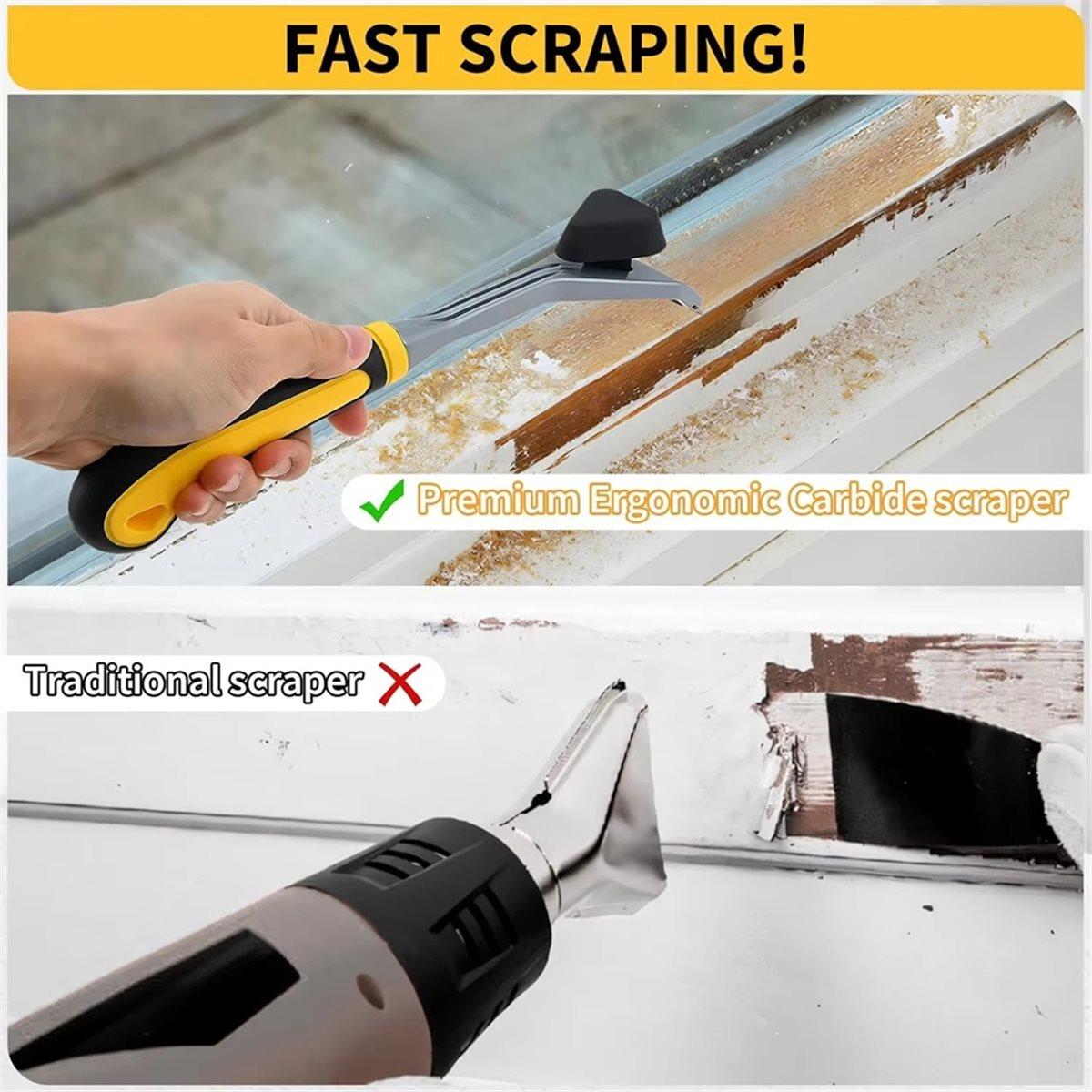 2PCS Scraper Premium Ergonomic Carbide Scraper 2-1/2In Paint Scraper Tool for Paint Wood Glue Resin Stains China Mainland