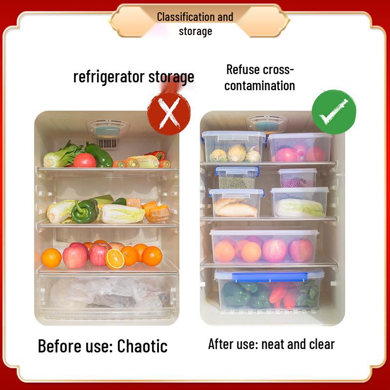 Food-Grade Milky White Plastic Storage Container for Kitchens & Restaurants, Anti-Fall, Ideal for Refrigerators and Commercial Use
