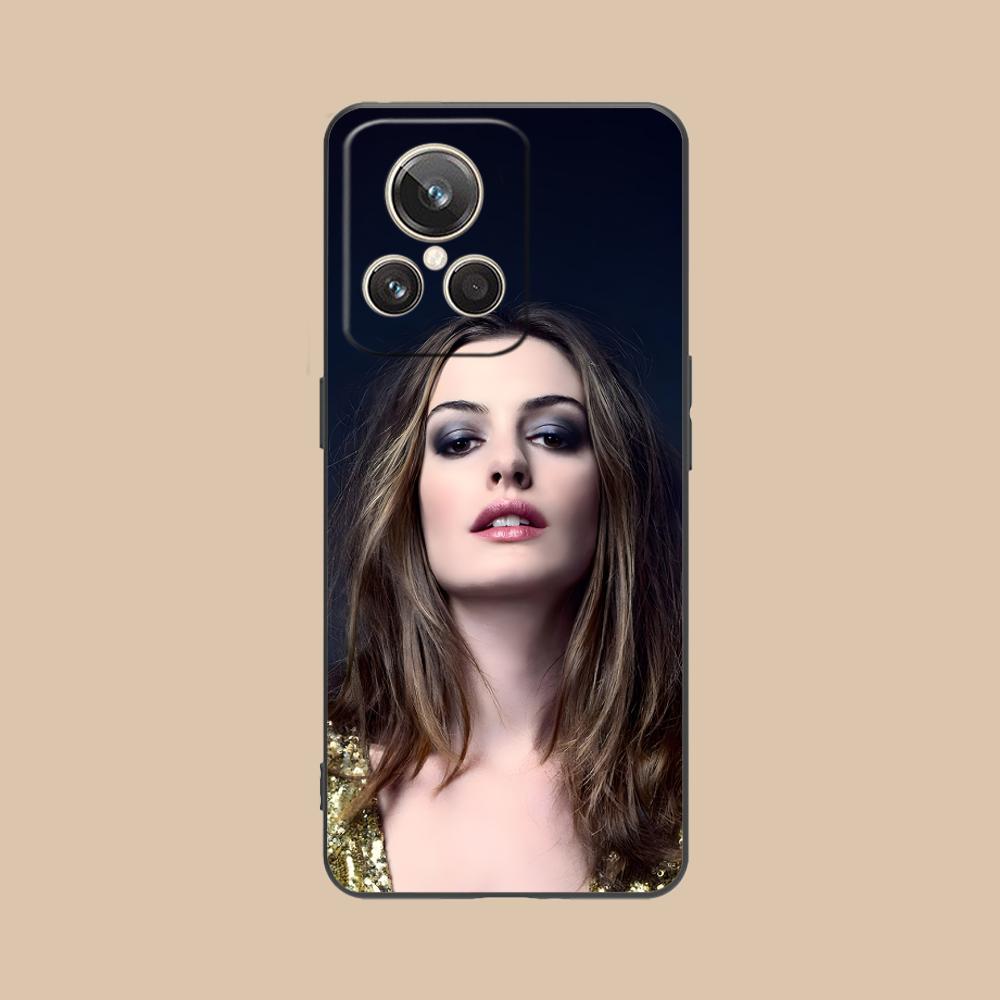 Anne Hathaway Handyhülle für Realme 15 14 13 12 11 10 9 Pro Plus T i Lite 5G Bunter Druck Cover Handys Hübsch