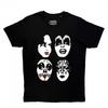 Kiss Unisex Adult Stacked 3D Face T-Shirt