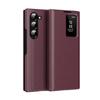 Funda de Cuero de Alta Gama con Tacto Suave para Samsung Galaxy Z Fold 7 6 5 4 Pantalla LED Inteligente HD Cubierta Trasera a Prueba de Golpes Windows