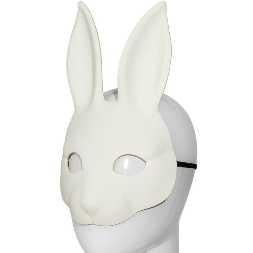Rabbit Face PU Leather Mask Novelty DIY Rabbit Mask Rabbit Cosplay Mask  Party Masquerade