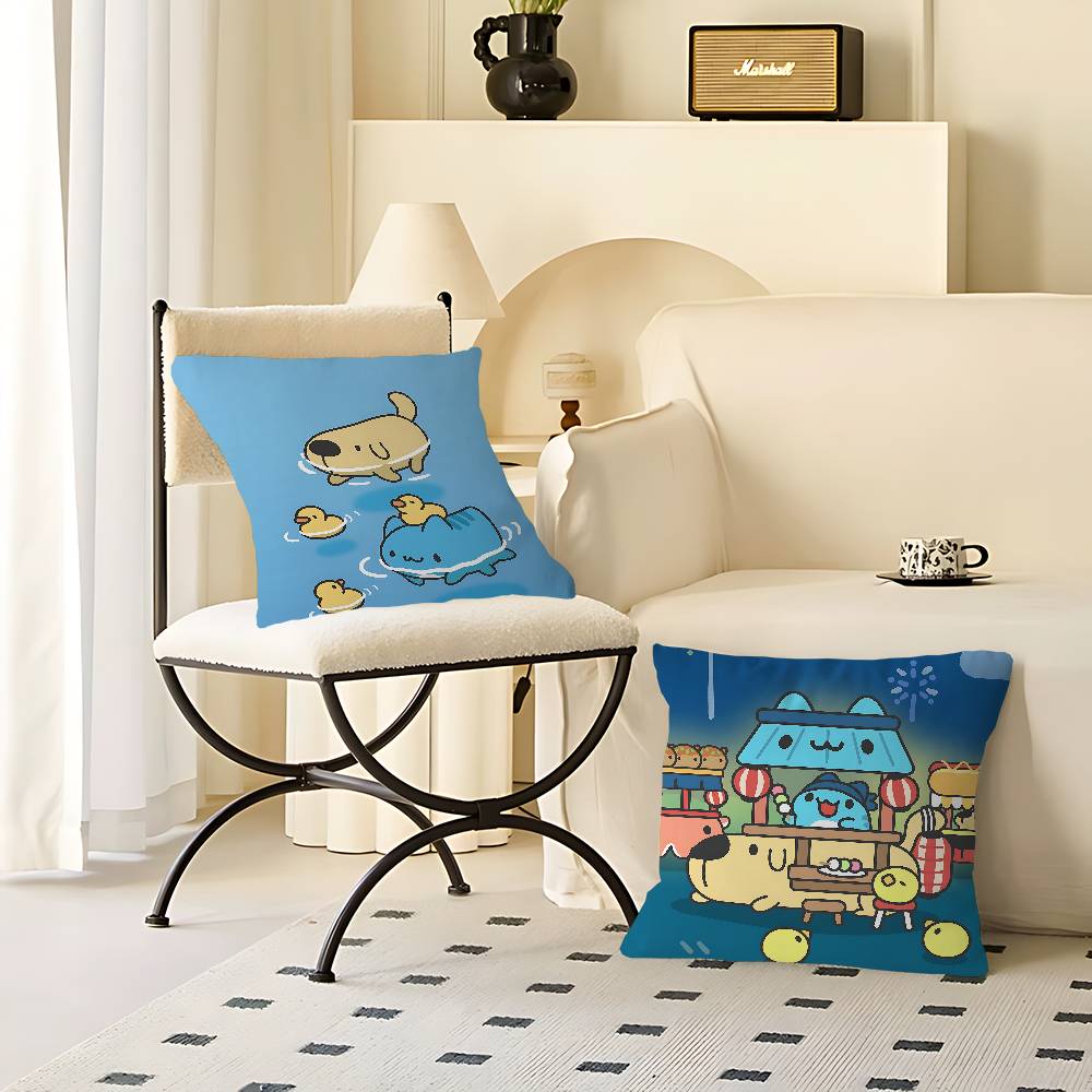 B-Bugcat Capoo Cartoon Cushion Cover Pillowcase Upholstery Sofa Throw Pillow Home Decor Pillowcas
