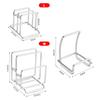 Stable Stainless Steel Cutting Board Holder Rustproof Space Saving Pot Lid Stand Draining Water Anti-slip Kitchen Storage Rack