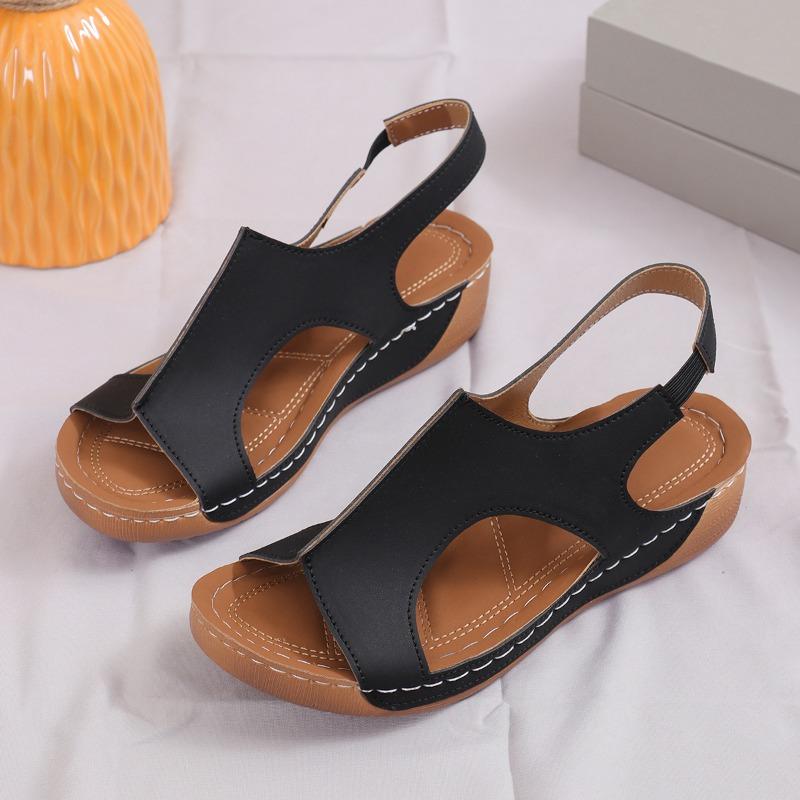 Summer Sandals for Women 2025 Fashionable Large -informal Size Wedge Sandals Fish Mouth Sandals Casual with Platform Wedge Shoes