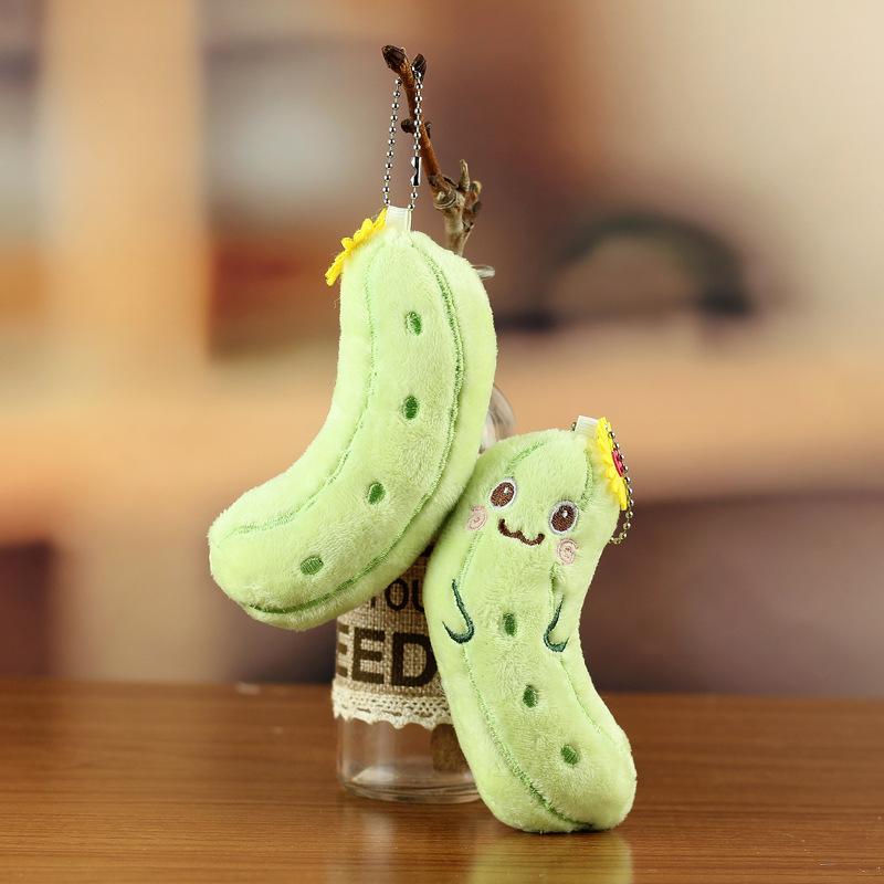 

1 шт. Милый кулон в виде куклы-овоща огурца, плюшевая игрушка, брелок в виде горькой тыквы, аксессуар для рюкзака, украшение для DIY 1Pcs