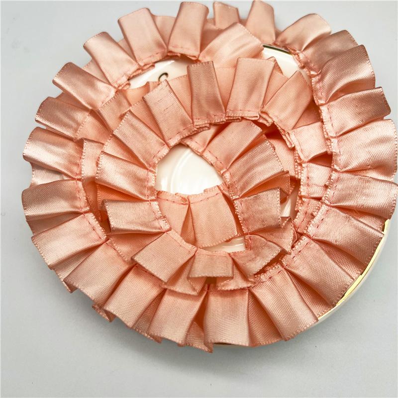 Elegant and Exquisite 4CM Double Folds Transparent Chiffon Lace Clothing Clothing Hem Diy Accessories Multi-color Lace Webbing Crafts Making Ribbons