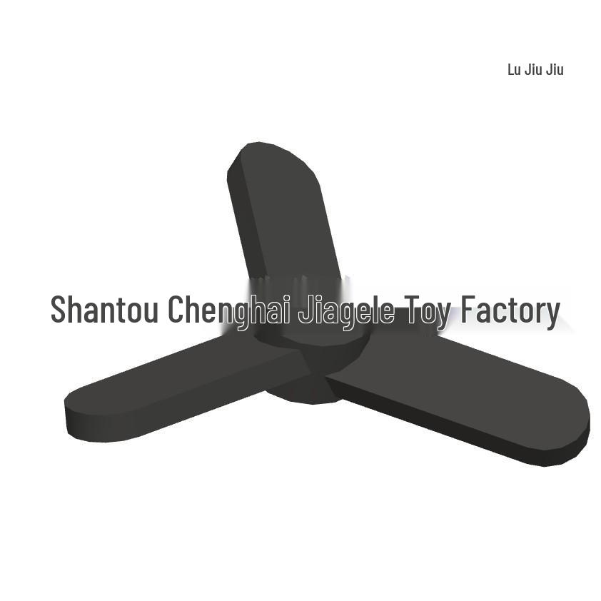 Cross-Border MOC-Compatible 3-Blade Propeller Building Blocks (Size: 3.6x3.2x0.5)