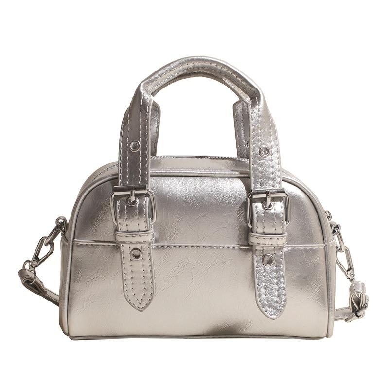 Premium bag women's new fashion trend shoulder messenger bag casual simple bowling bag pillow bag