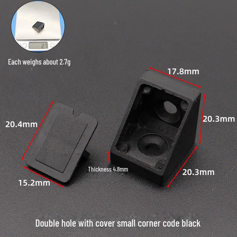 Verdickte L-förmige Eckhalterung aus Kunststoff zur 90°-Unterstützung von Schränken und Kleiderschränken