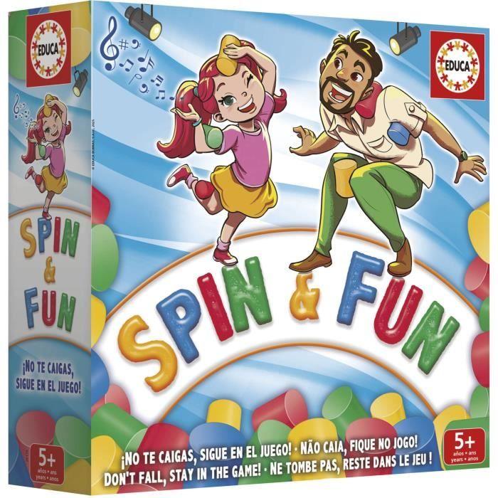 Spin &amp; Fun - Jeu d’équilibre - EDUCA - Teste l’agilité et l’équilibre - 2 à 4 joueurs - Dès 5 ans