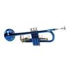 Bb Standard Trumpet Blue Color Copper Gold Keys Beginner Trumpet for Performance and Practice