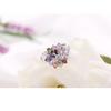 Ring Fashion 925 Silver Color Jewelry Colourful Cubic Zirconia Flower Design Cute Style Women Girls Party Engagement