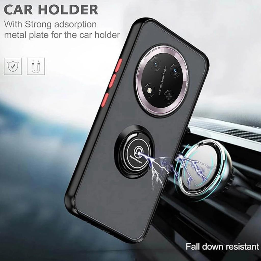 Armor Matte Case For Honor Magic 7 Lite Pro X9c 5G Cover Ring Magnetic Stand Holder Shockproof Coque Shell Fundas