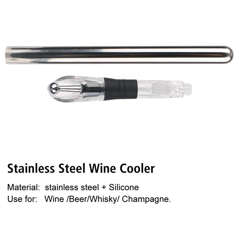 Chladiaca tyč na pivo Chladič ľadového vína 4 v 1 Barové príslušenstvo Nerezová mrazená tyč Chladenie vína s nalievačom na víno+zátkou+rezačom