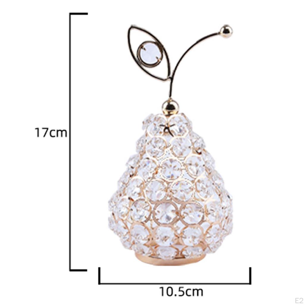 Crystal Fruit Ornament Nordic Pear Statue for Party Living room and home Decor