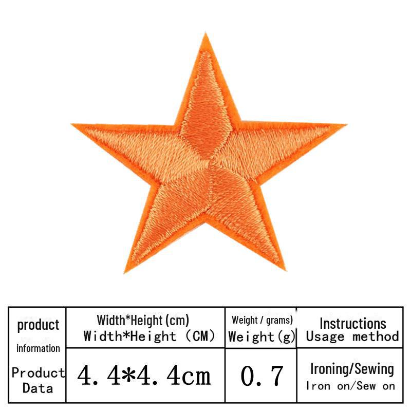 Stoffabzeichen mit fünfzackigem Stern-Stickerei