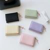 Korean Student Card Card Bag Cute Short Wallet Women Bow Leather Money Holder Wallet Three Fold Wallet Card Holder Coin Purse