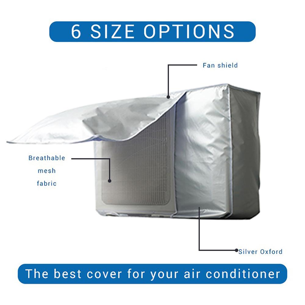2 Size Air Conditioner Cover Outdoor Unit Protective Cover Main Machine Cover Sun-Proof Waterproof Anti-Dust Protector Bag