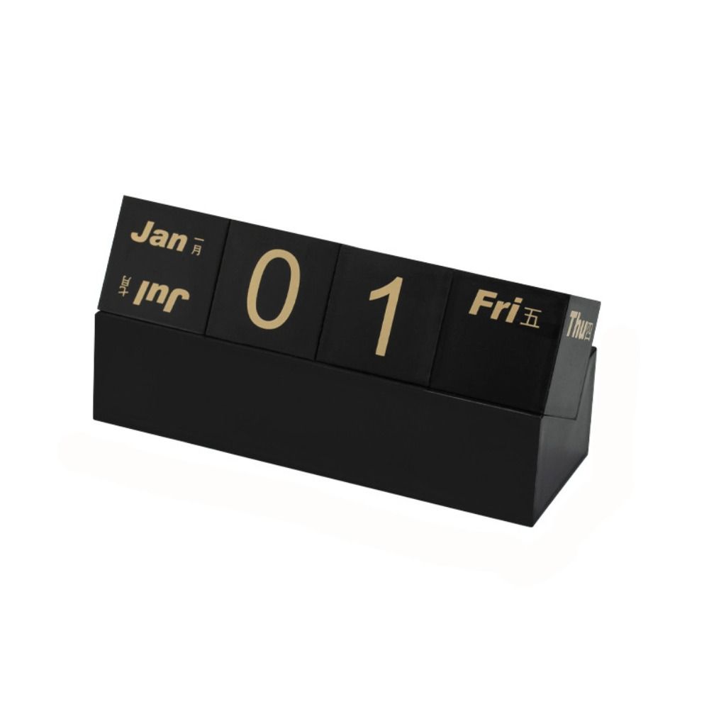 Ornaments Cube Shape Perpetual Calendar Date Display Phone Holder Office