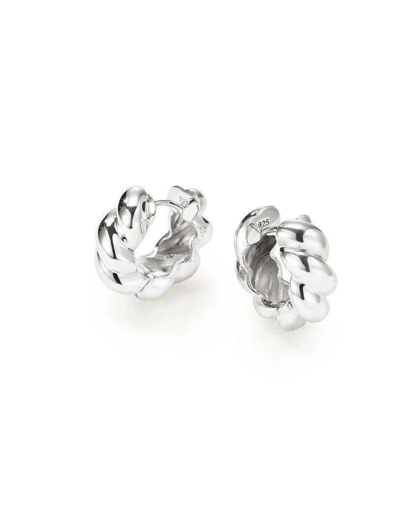 Findelise 925 Bold Croissant One-Touch Earrings