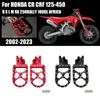 Motorcycle CNC Aluminum Foot Pegs Rests Pedals Footpegs For Honda CR125R CR250R CRF150R CRF250R CRF250X CRF450R CRF450X CRF450L