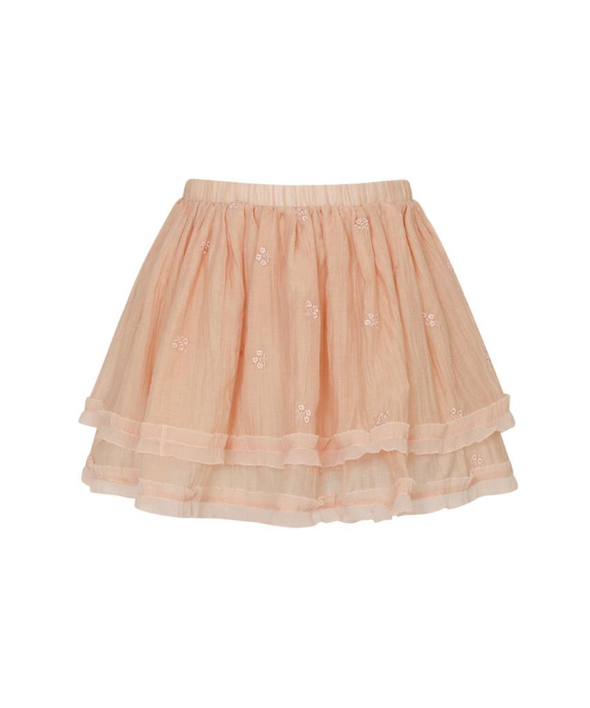 Lulu Seoul Double Chiffon Layered Skirt (Apricot)