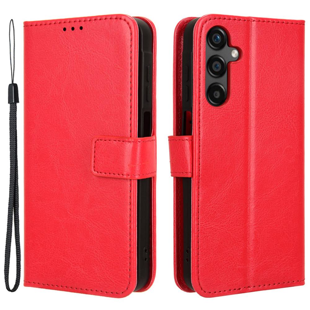 For Samsung Galaxy M55 5G/C55 5G/F55 5G Case Crazy Horse Texture Leather Phone Cover with Wallet Stand