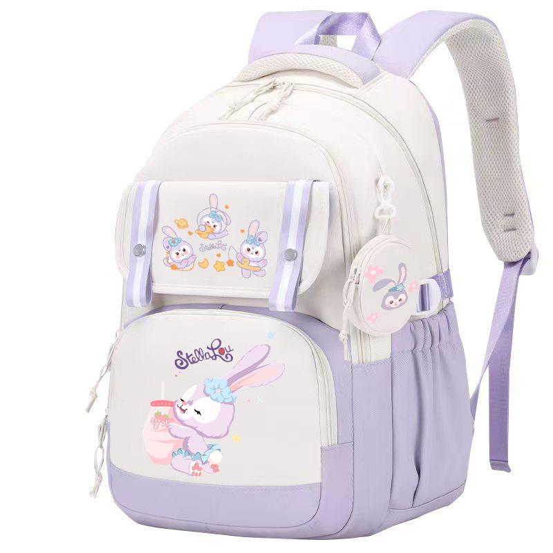 Campus Versatile Student School Bag Sweet Small Fresh Printed Backpack Macaron Color
