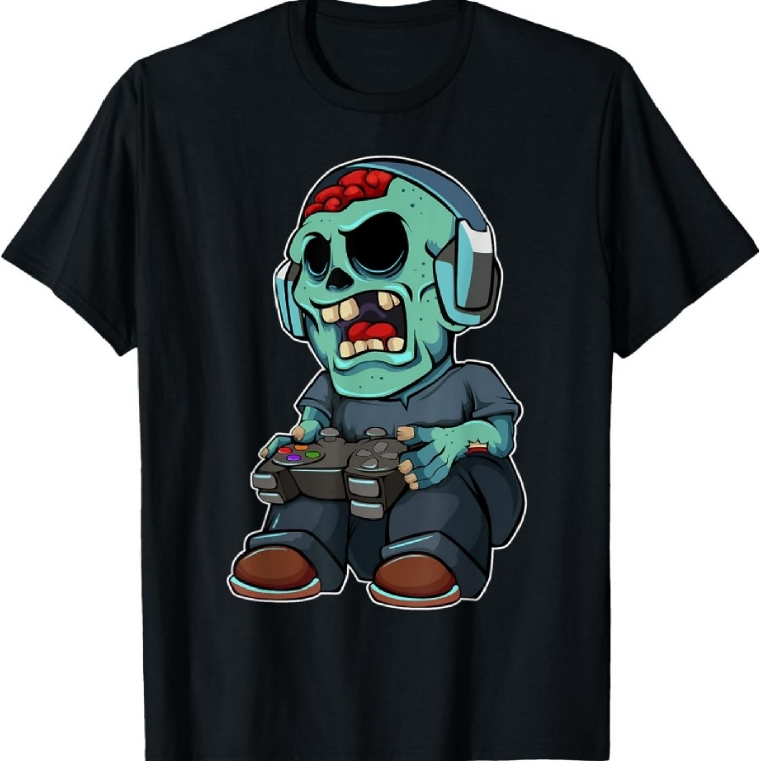 

Gamer Zombie Lazy Halloween Costume Funny Gaming Video-game T-Shirt XXXXXL чорний